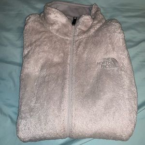 Fuzzy north face jacket